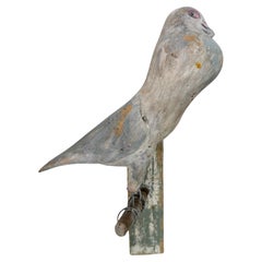 Taube Vichtauer Hand geschnitzt Holz Vogel Black Forest Volkskunst, Österreich 1900s