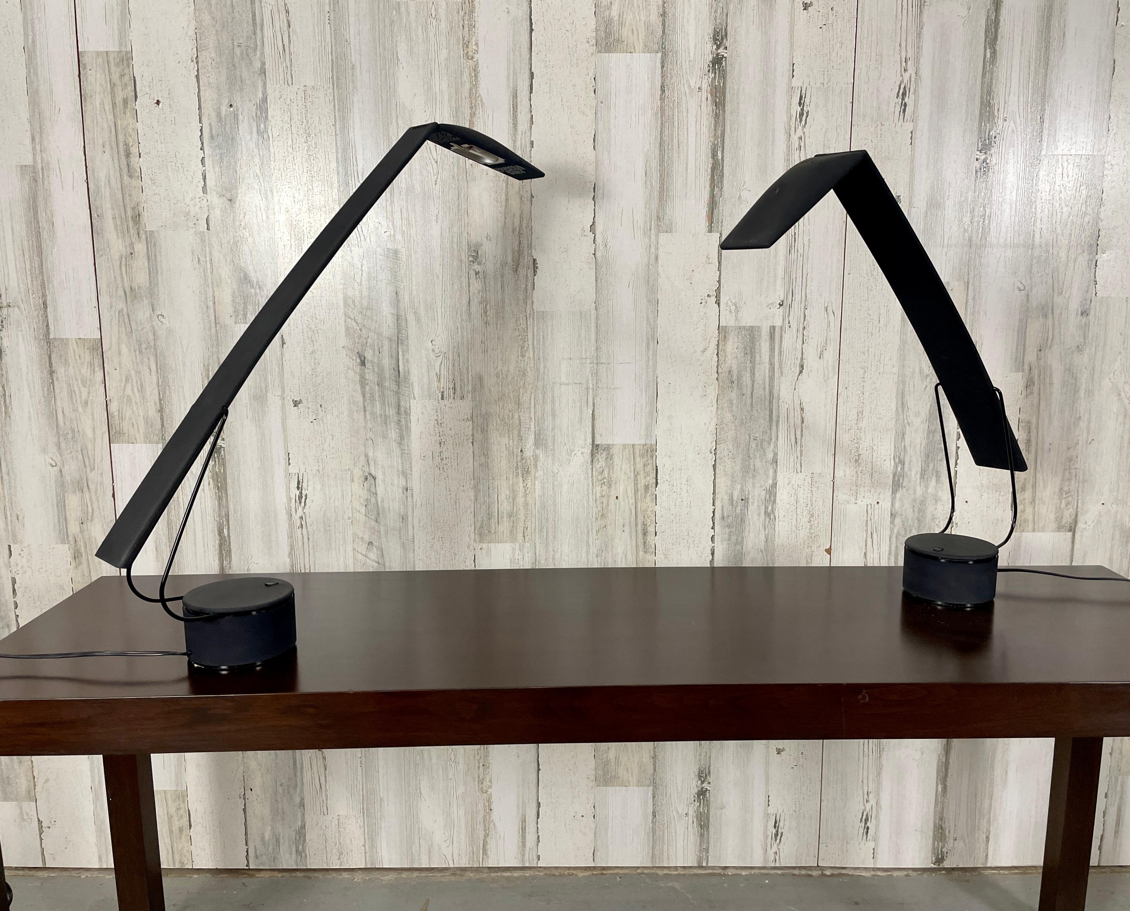 Italian Dove Task Lamps by Mario Barbaglia & Marco Colombo- A Pair  For Sale