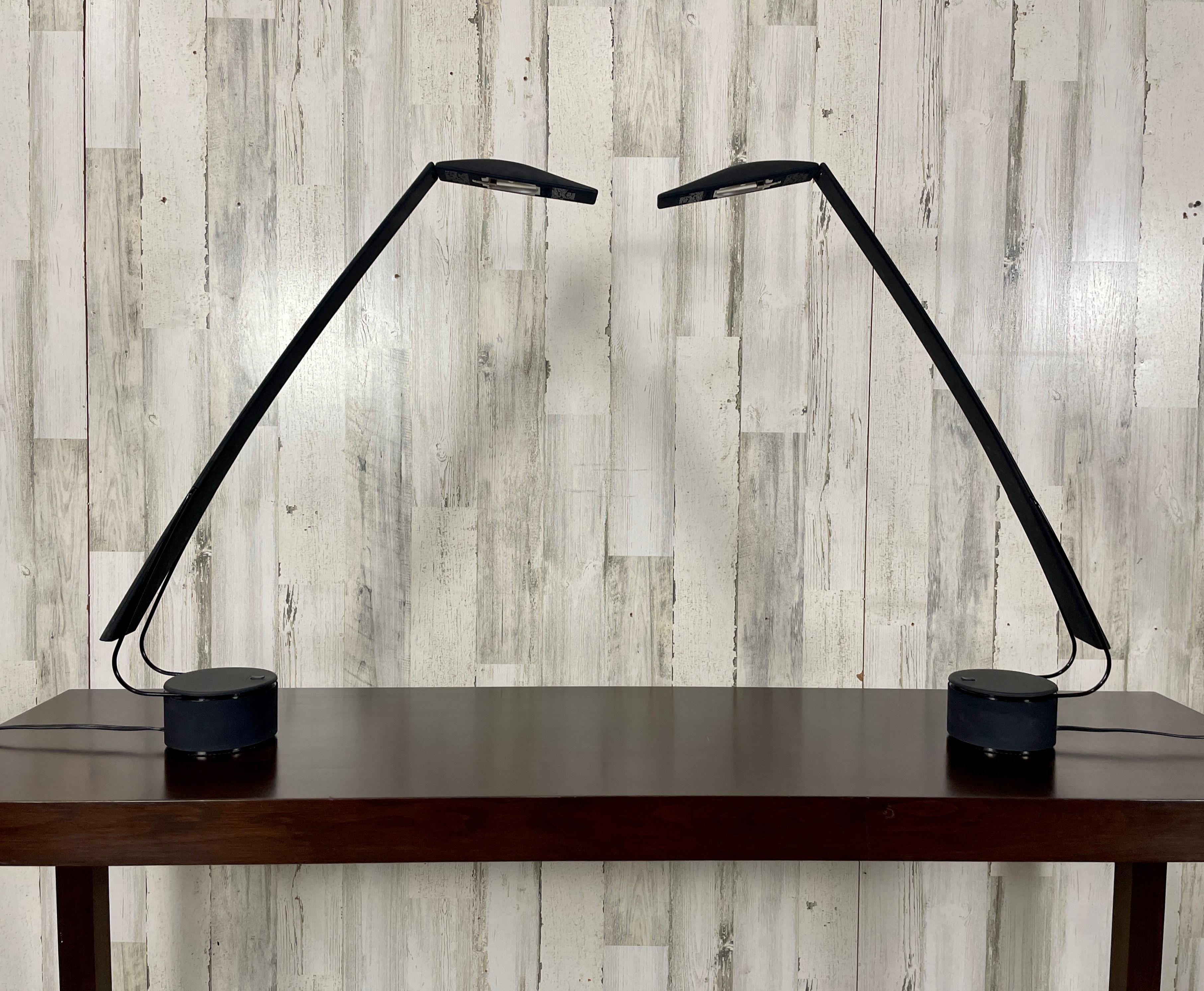 Dove Task Lamps by Mario Barbaglia & Marco Colombo- A Pair  In Good Condition For Sale In Denton, TX