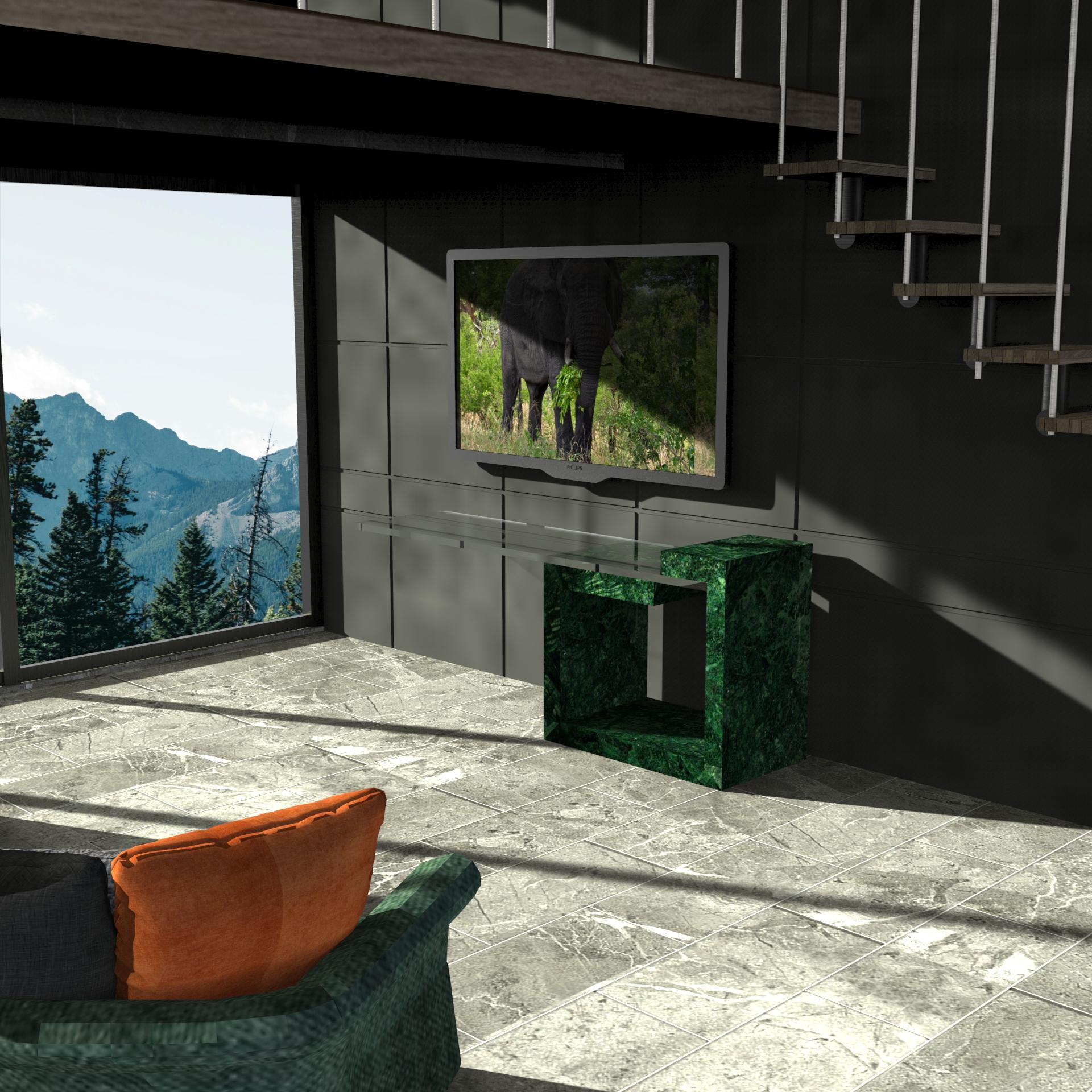 Table TV Dove Marble Modern Design Italian Marble Craftmanship Made in Spain en vente 3