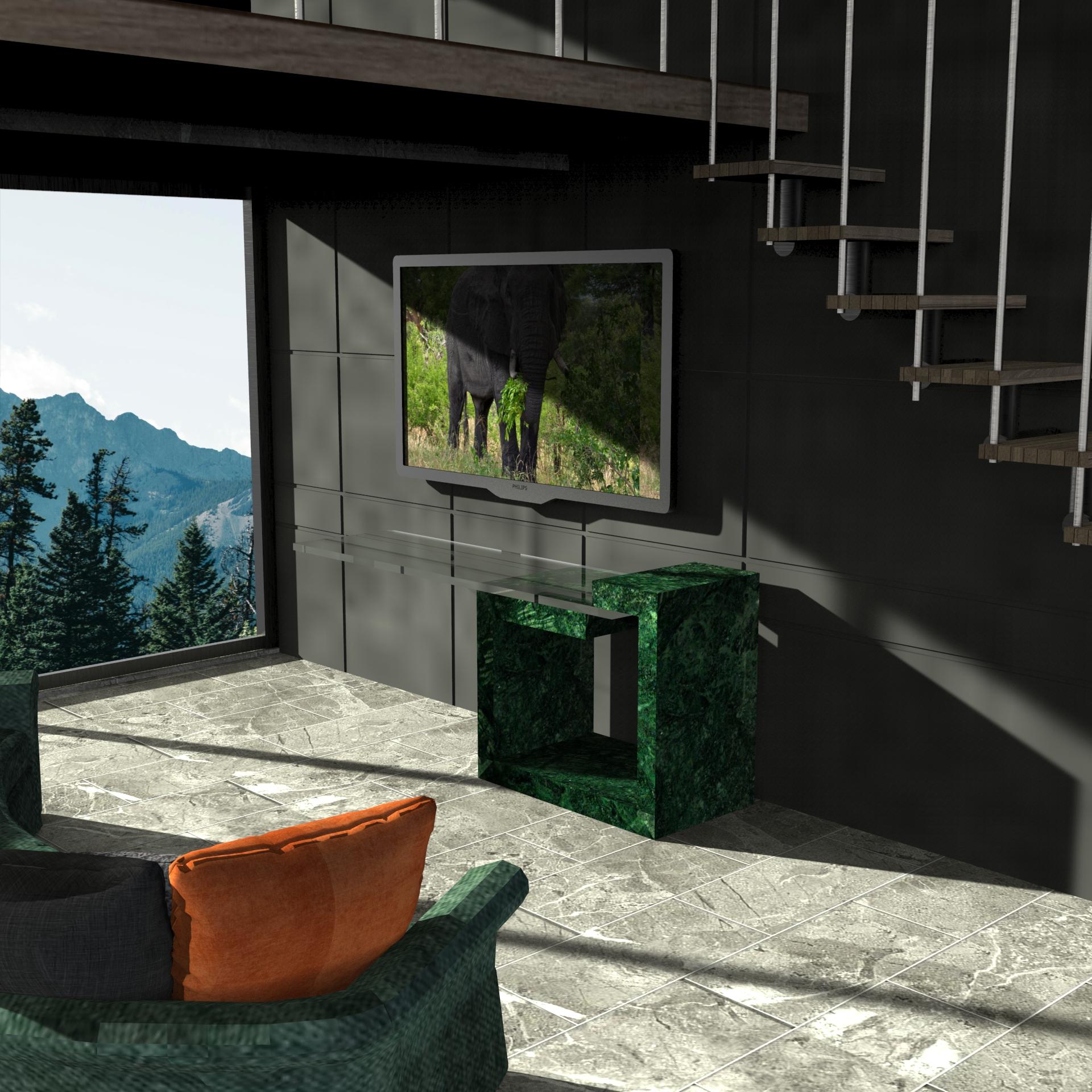 Table TV Dove Marble Modern Design Italian Marble Craftmanship Made in Spain en vente 5