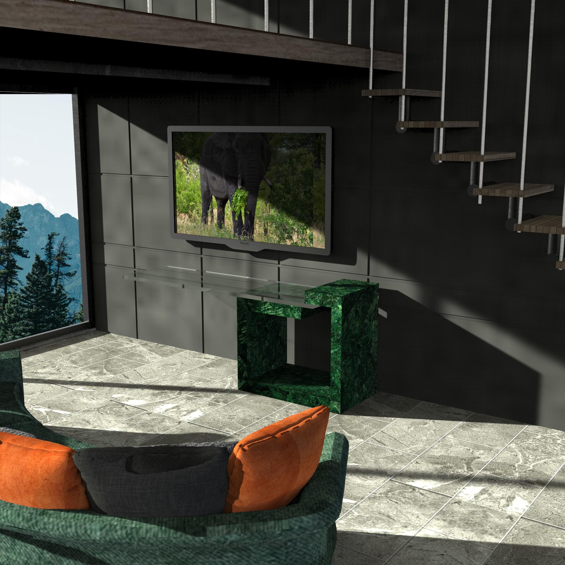 Table TV Dove Marble Modern Design Italian Marble Craftmanship Made in Spain en vente 6