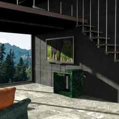 Tavolo TV Dove Marmo Design moderno Artigianato italiano del marmo Made in Spain