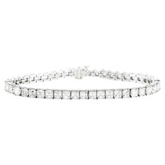 Dover 15.50cts Asscher Cut Diamond Platinum Tennis Line Bracelet