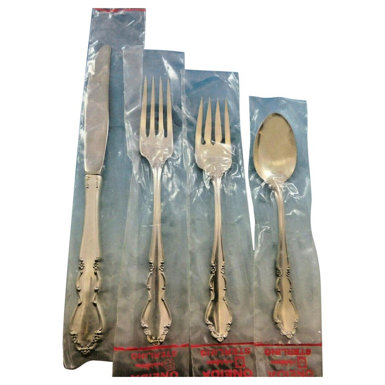 Dover by Oneida Sterling Silver Flatware Set for 12 Service 48 Pieces