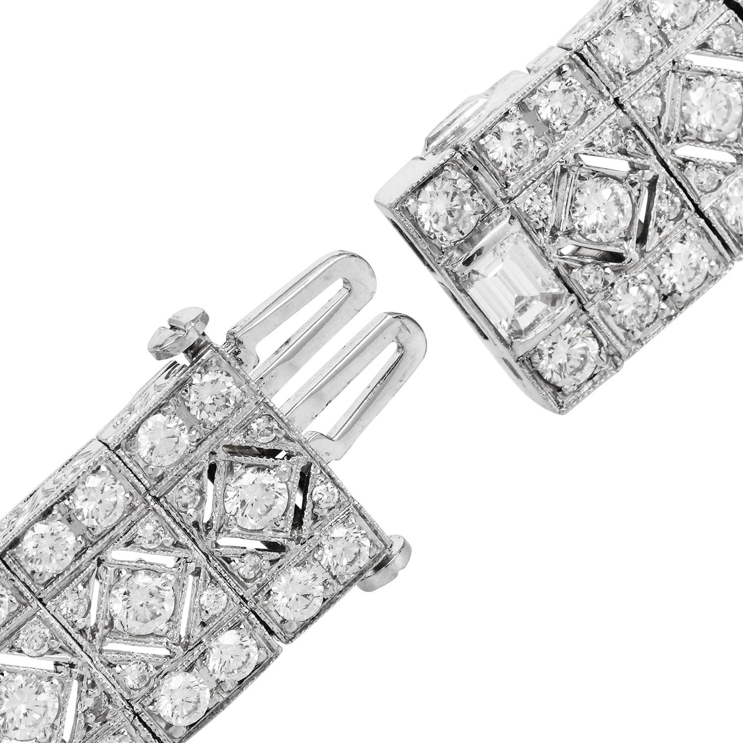 Bracelet enveloppant de diamants 11,50 carats de style Dover Deco Unisexe en vente