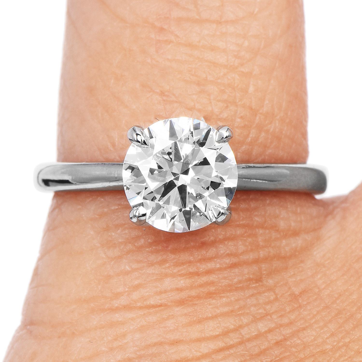 1.6 carat solitaire diamond ring