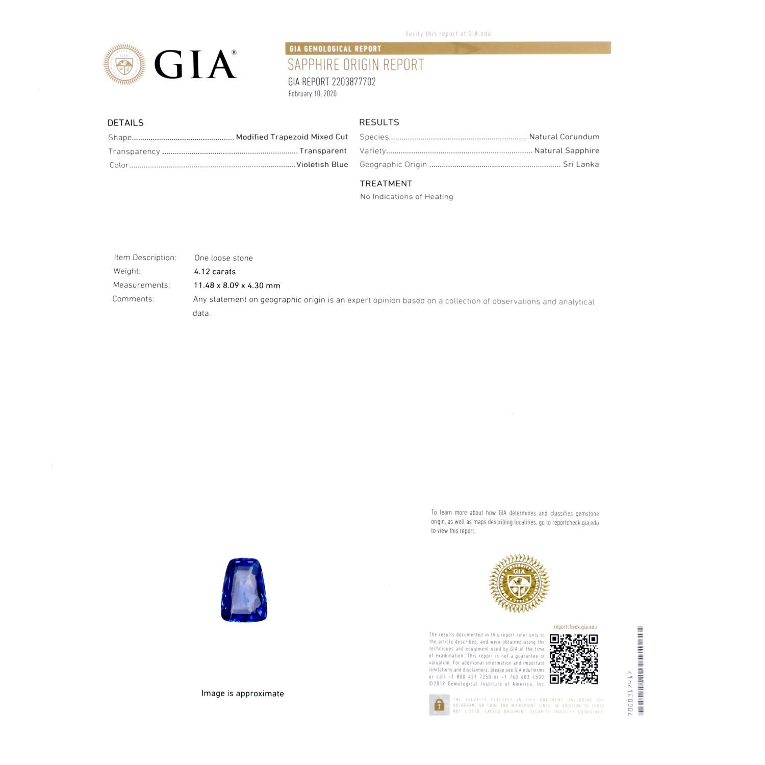 Mixed Cut GIA Diamond 8.27ct No Heat Ceylon Sapphire Platinum Drop Earrings For Sale