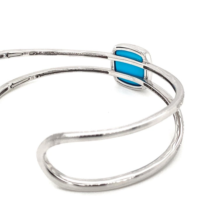 BANGLE BRACELET WHITE TOPAZ GOLD main image 1