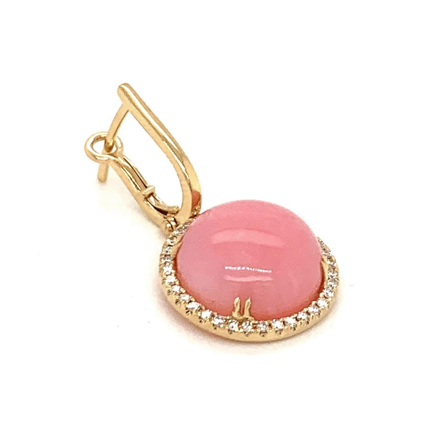 pink and gold dangle earrings