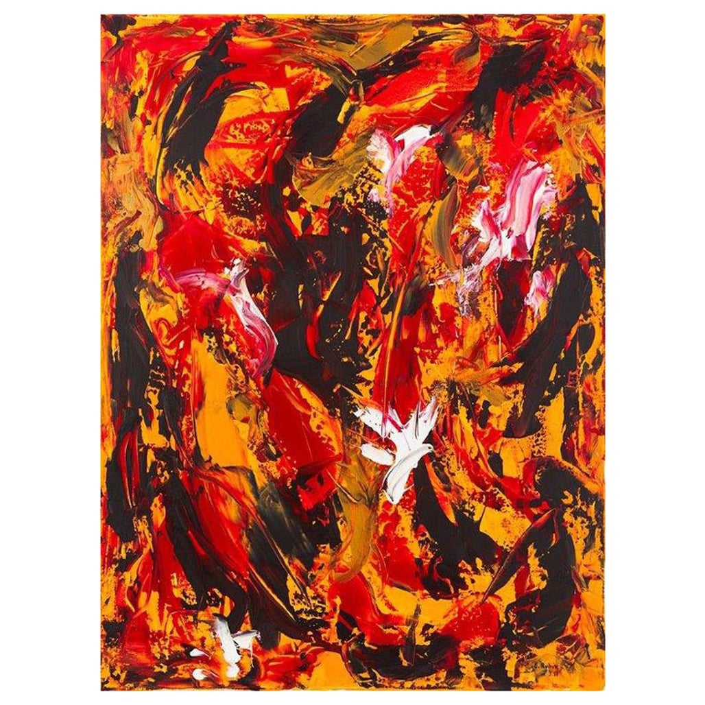 'Doves and Crows' Acryl on Canvas/2013 by Eitan Rubin For Sale