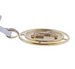 Doves Doron Paloma Diamond Gold Capricorn Zodiac Pendant