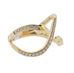 Doves Doron Paloma Diamond Gold Serpent Snake Ring