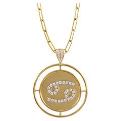 Doves Doron Paloma Gold Diamond Cancer Zodiac Pendant