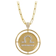 Doves Doron Paloma Gold Diamond Libra Zodiac Pendant