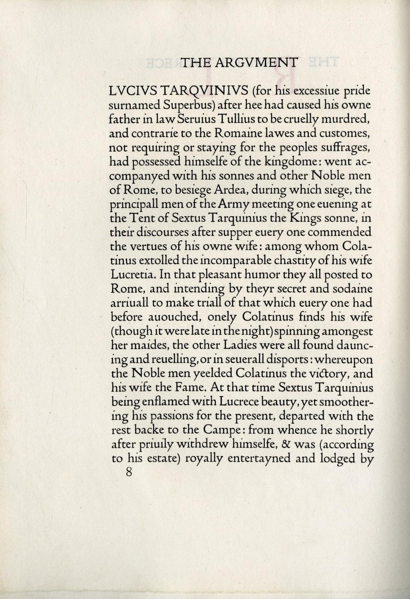 20th Century DOVES PRESS - Lucrece - Shakespeare's The Rape of Lucrece - LIMITED EDITION For Sale