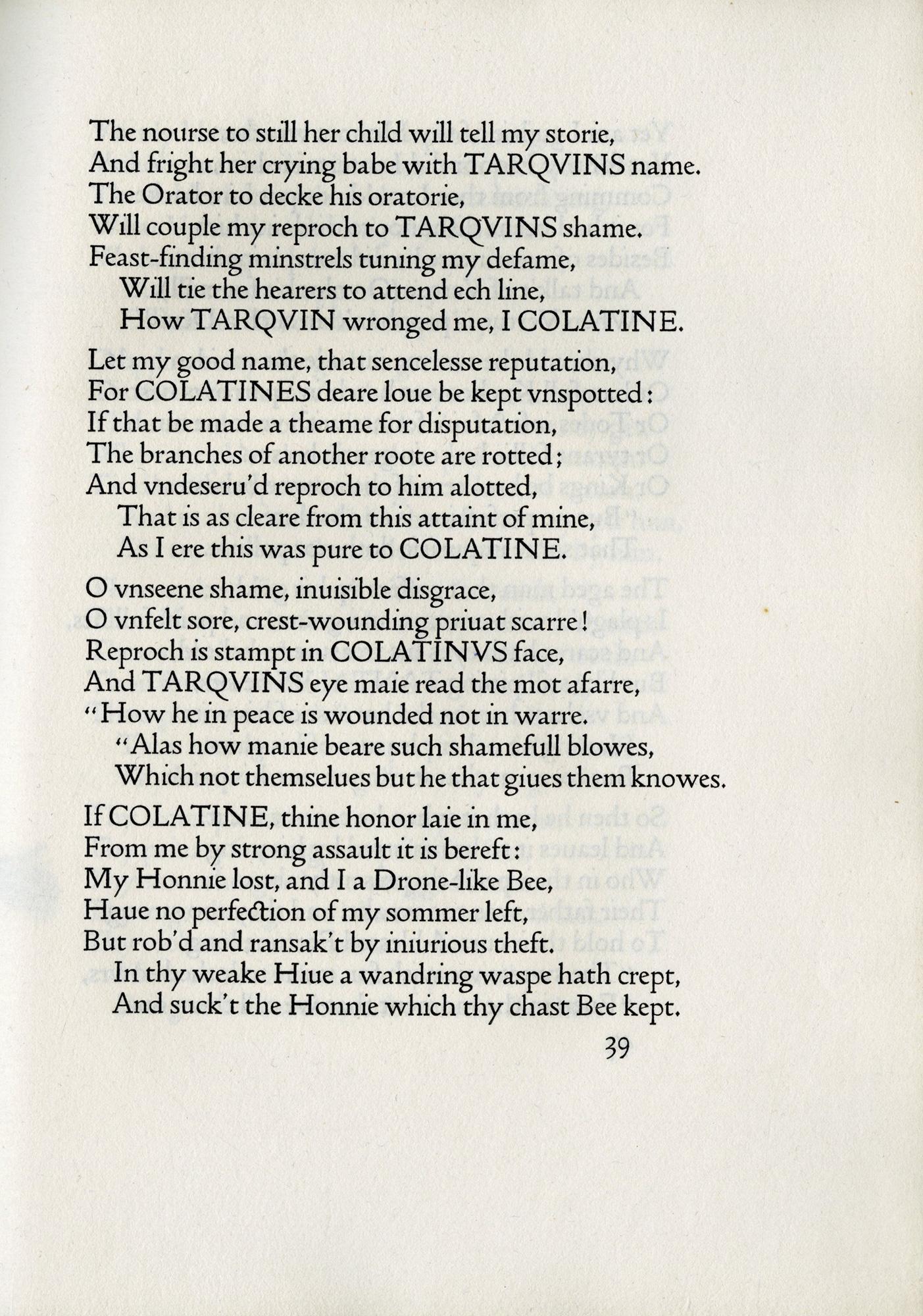 DOVES PRESS - Lucrece - Shakespeare's The Rape of Lucrece - LIMITED EDITION For Sale 1