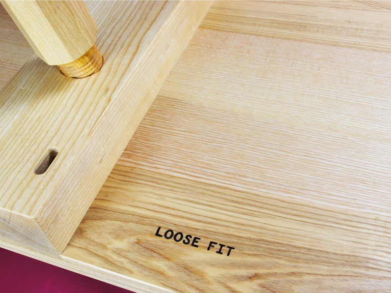 Dovetail Batten Table, Kitchen or Dining Table with Screw in Legs, Solid Ash For Sale at 1stDibs