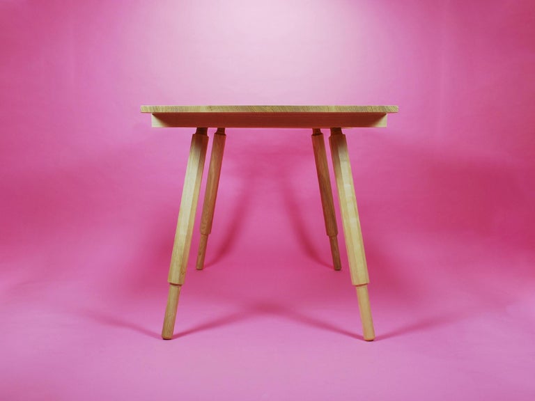 Dining Table, Solid Ash with Screw in Legs, Design by Loose Fit, UK, No  Fixings For Sale at 1stDibs