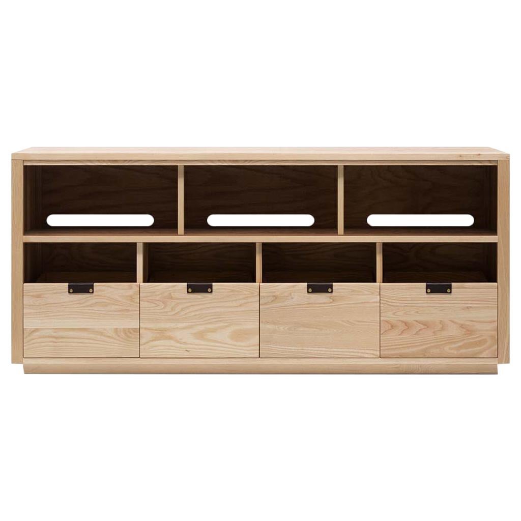 Dovetail for Sonos Vinyl Storage Cabinet 4 x 1.5 with Equipment Shelf For Sale