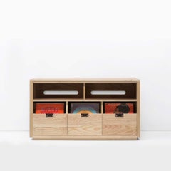 Dovetail Vinyl Storage Cabinet 3 x 1.5 with Equipment Shelf
