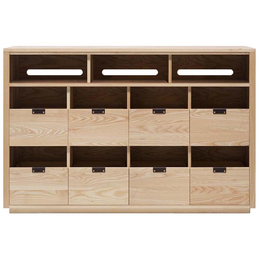Armoire de rangement en vinyle à queue d'aronde 4 x 2,5 avec étagère pour équipement
