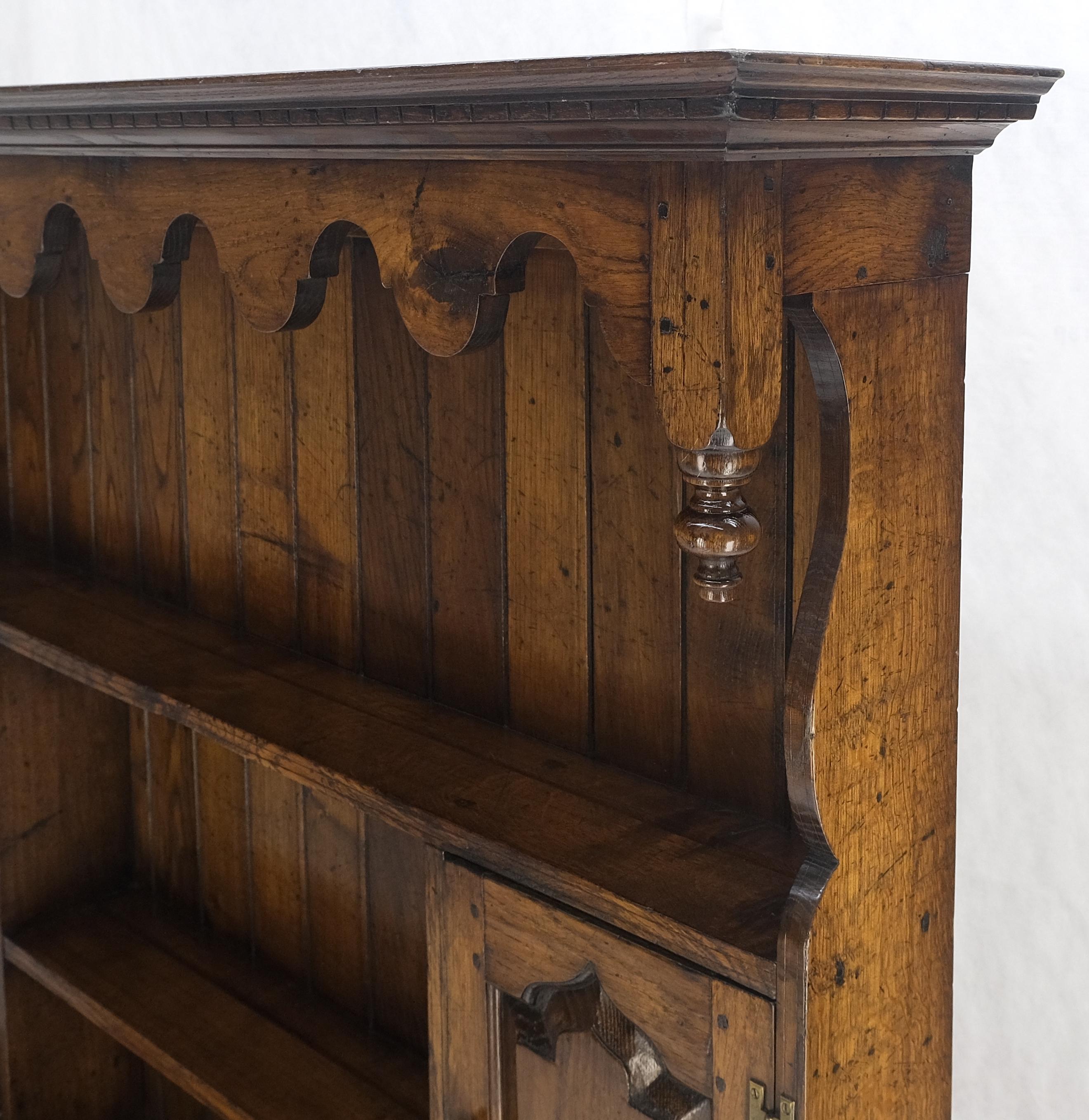 Brass Dovetailed Drawer Quality Farmhouse Welsh Oak Cupboard Breakfront Sideboard MINT For Sale