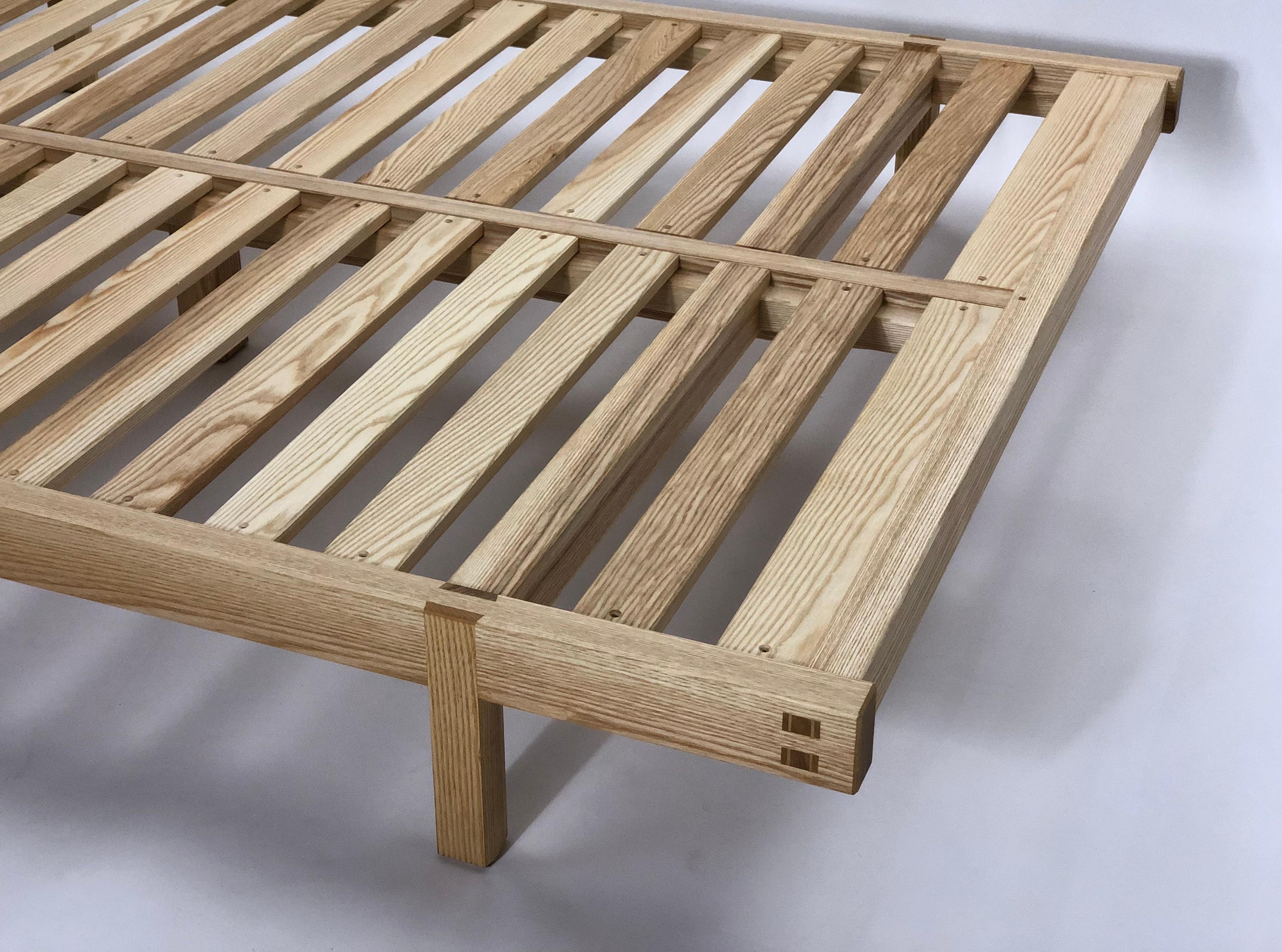 ash wood platform bed