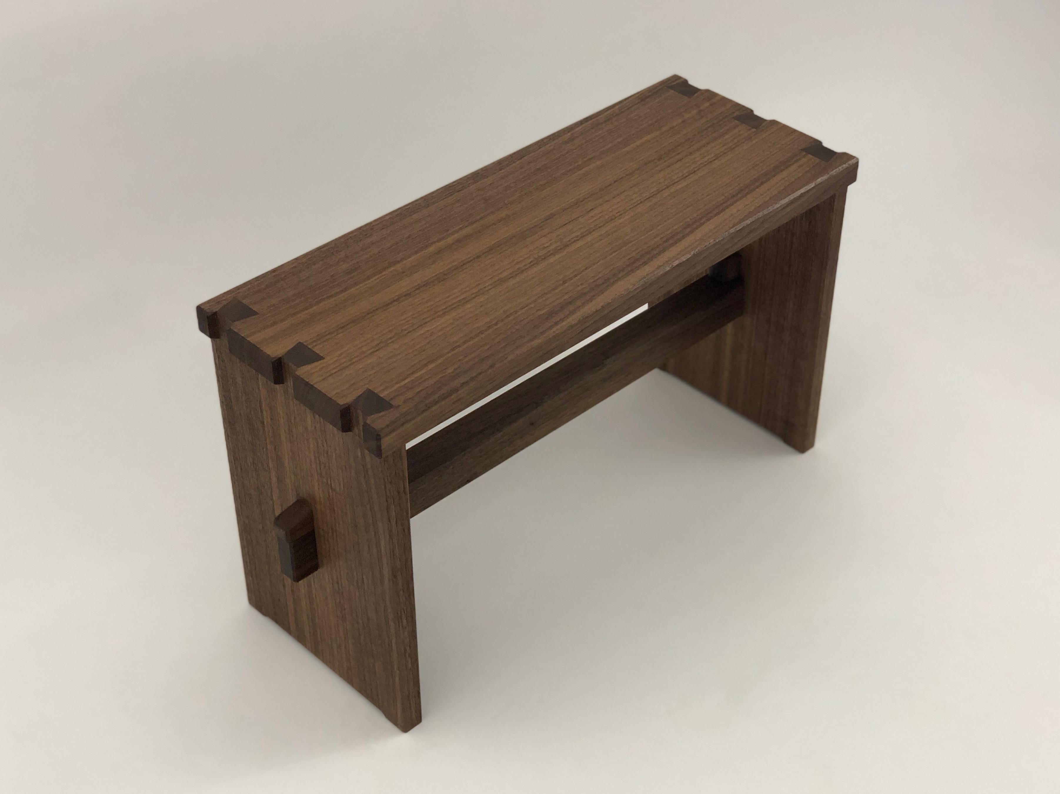 American Dovetailed Stool in Walnut For Sale