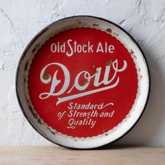 Dow Old Stock Ale Porcelain Beer Tray, Montreal Canada, c.1940