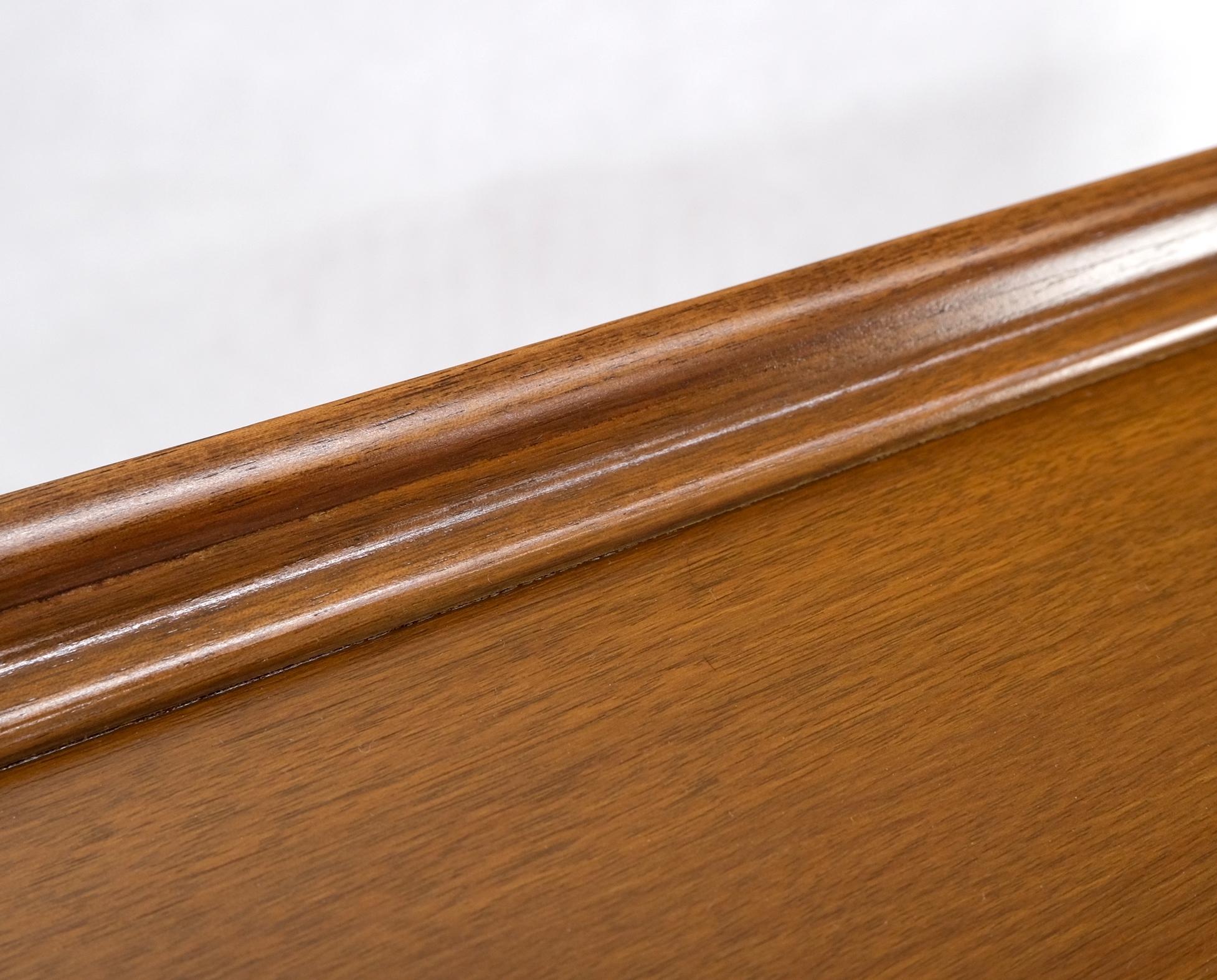Dowel Tapered Leg Walnut 6 Drawers Mid Century Dresser w/ Back Splash Mint Cond 1