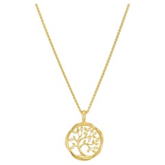Dower & Hall 18k Gold & Diamond Tree of Life Talisman Necklace