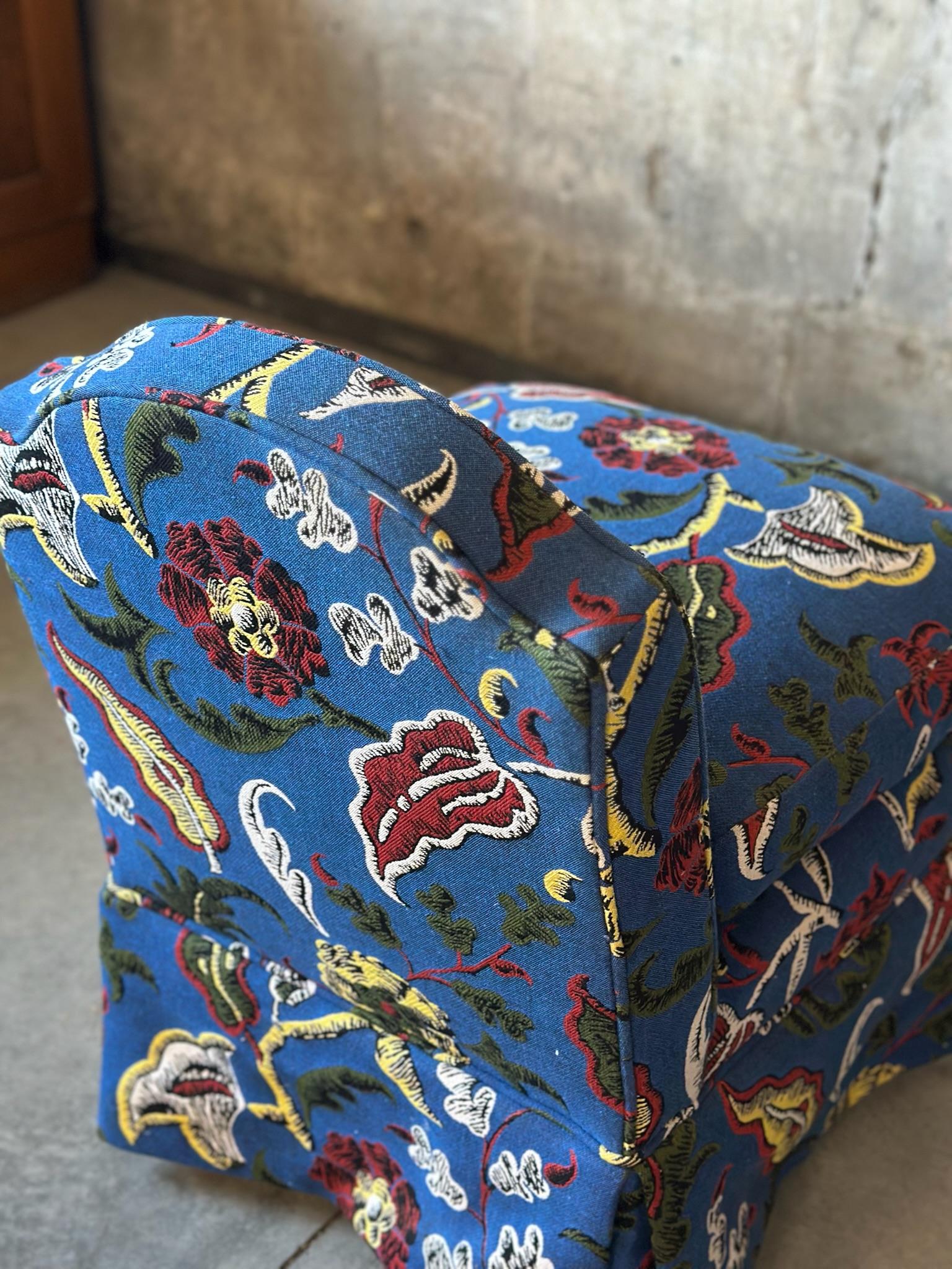 Cotone Sedie con imbottitura in piuma d'oca di Pierre Frey, una coppia in vendita