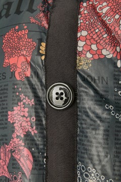 Down jacket with Gazette and flower print JOHN GALLIANO