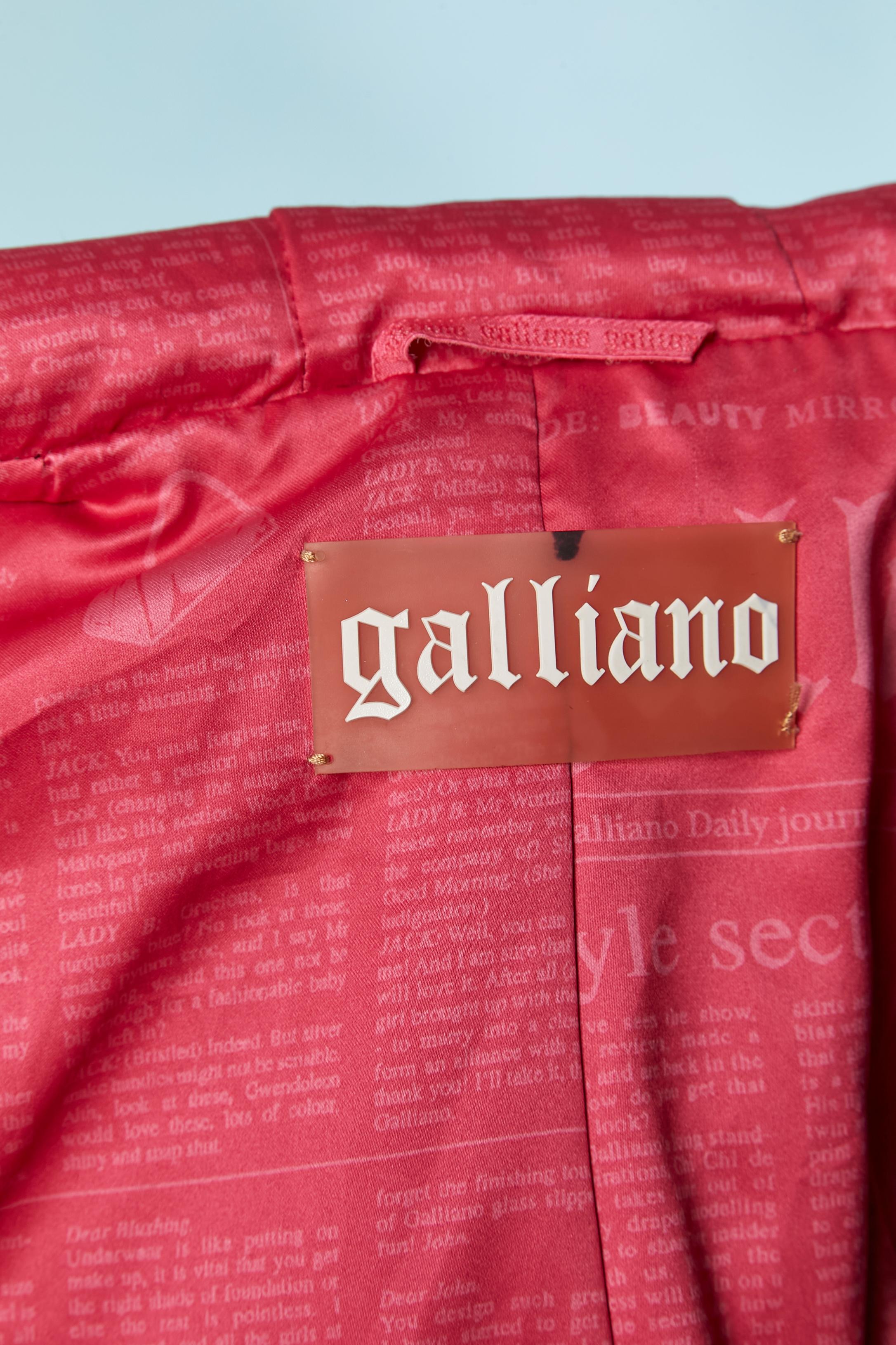 Piumino con cappuccio e leopardo  stampa GALLIANO in vendita 4
