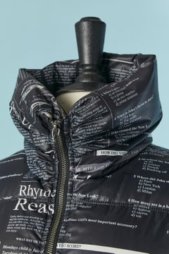 Down jacket with News paper print on John Galliano