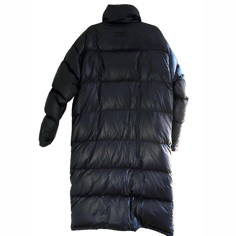 Down Overstuffed Puffer Duvet Blanket Long Coat Men's L Italian