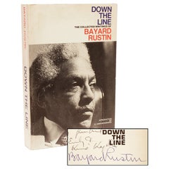 Down The Line. Collected Writings Of Bayard Rustin. SIGNED 1ST PAPERBACK EDITION