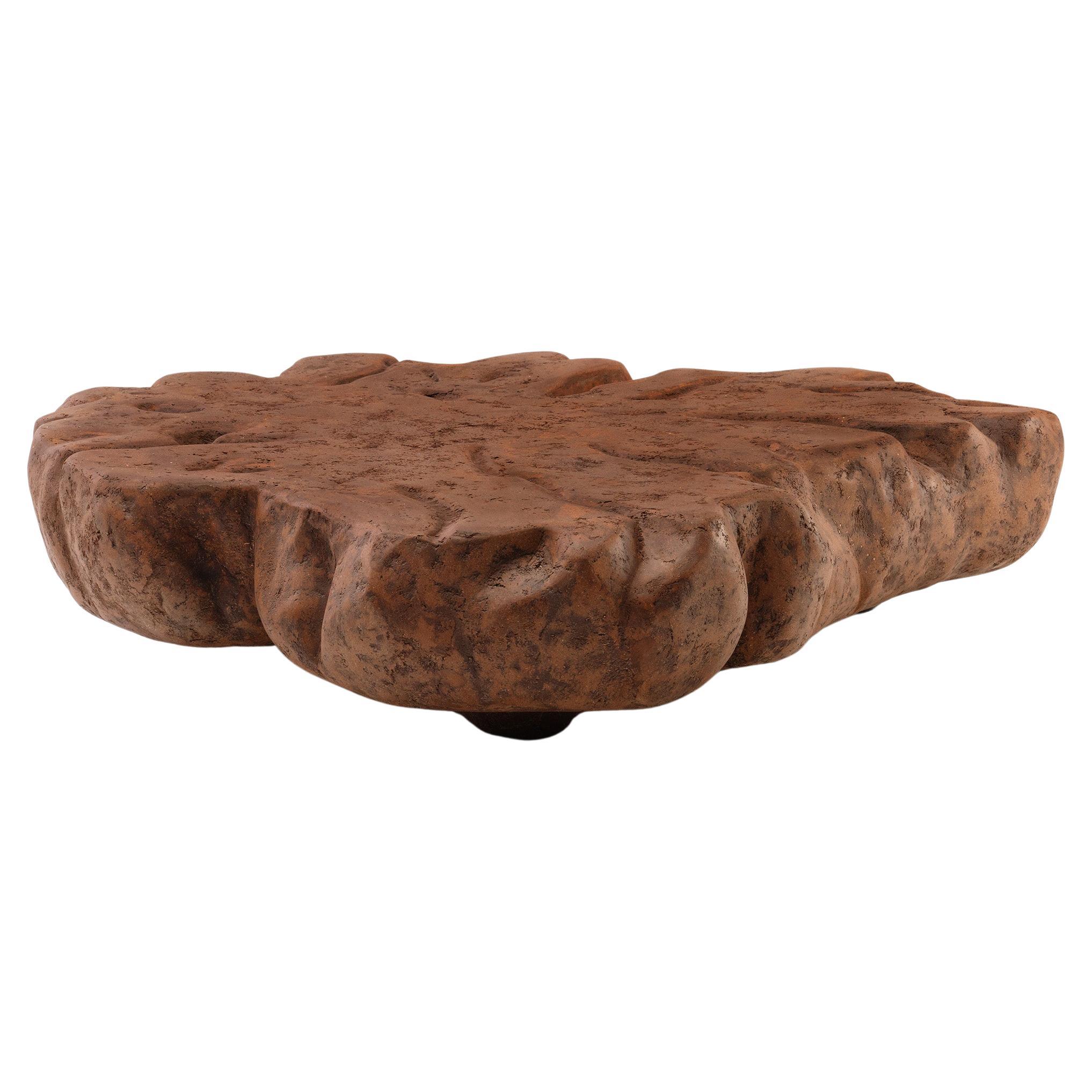 Down To Earth • HandSculpted Red Earth Stone Coffee Table by Odditi For Sale at 1stDibs
