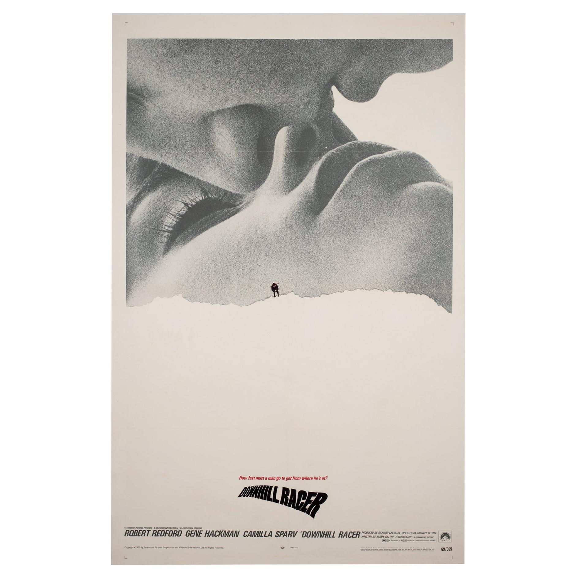 Downhill Racer 1969 US 1 Sheet Film Movie Poster, Linen Backed