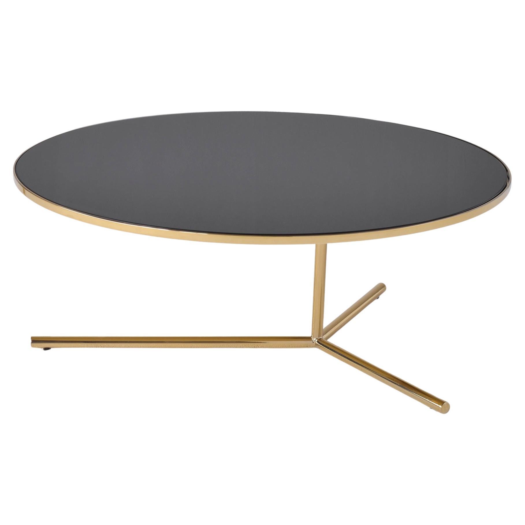 Downtown Table 30" by Phase Design, Smoked Brass