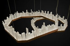 Downtown, White Selenite Pendant Lamp