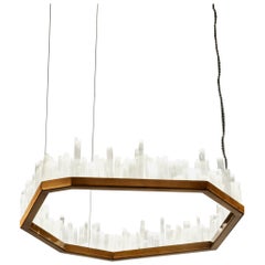 Downtown, White Selenite Pendant Lamp