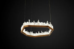 White Selenite Pendant Lamp by Aver