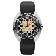 Doxa Army 42.5mm Beige Zifferblatt und schwarzes Kautschukband Herrenuhr 785.10.031.20