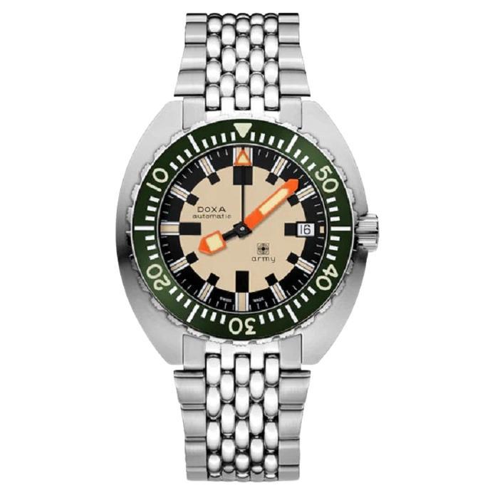 Doxa Army Stainless Steel Bezel Men's Watch 785.10.031G.10 For Sale