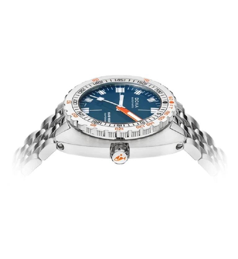 Doxa Sub 1500T Caribbean Automatik Herrenuhr mit blauem Zifferblatt 883.10.201.10 im Zustand „Neu“ im Angebot in Wilmington, DE