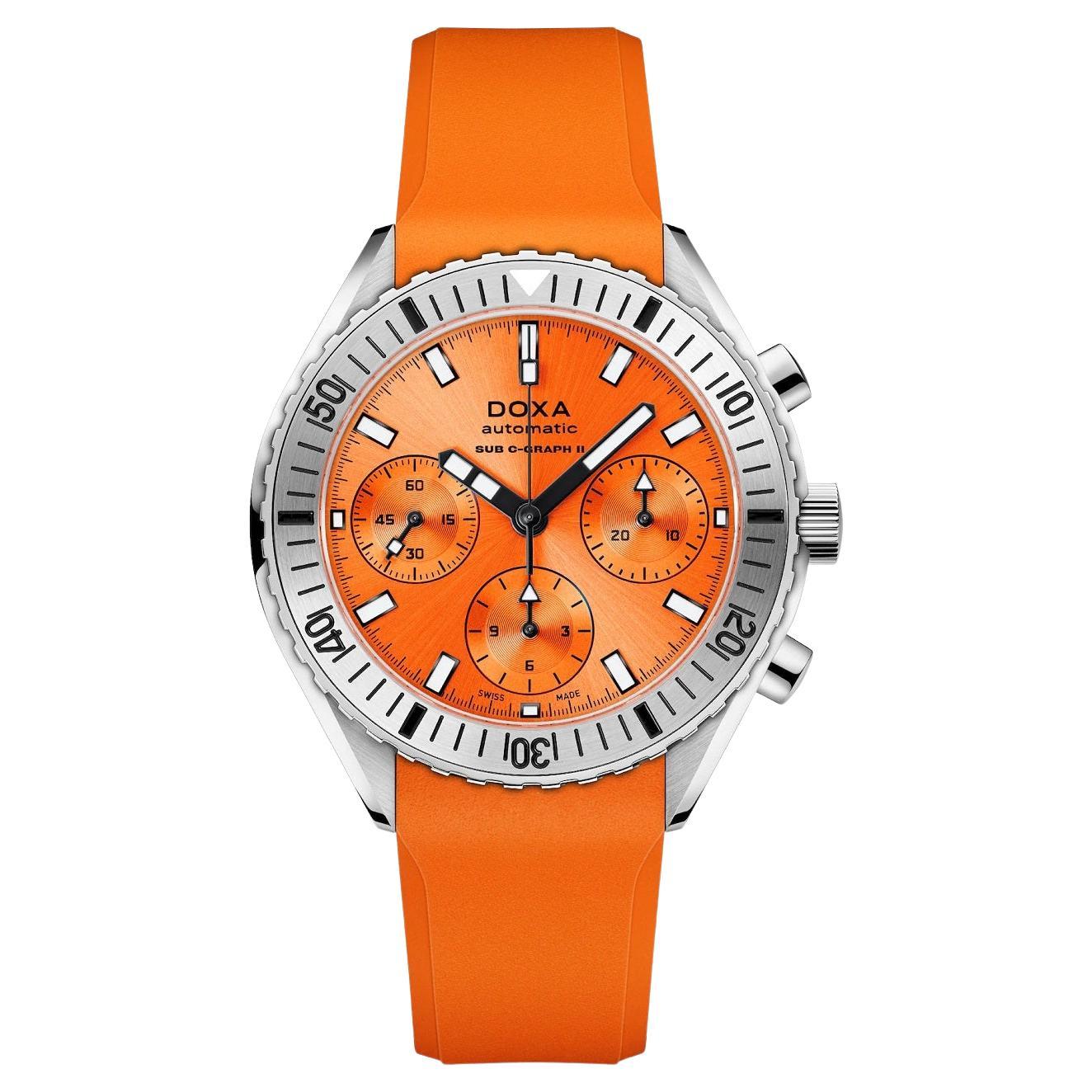 Doxa Sub 200 C-Graph II Professional Orange Dial Men's Watch 797.10.351.21 For Sale