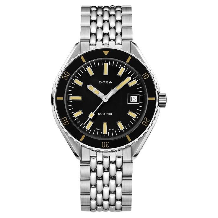 Doxa Sub 200 Sharkhunter 42mm Automatic Black Dial Men's Watch 799.10.101.10 For Sale