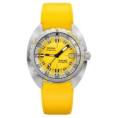 Doxa Montre Sub 300 Divingstar jaune avec bracelet en caoutchouc pour hommes 821.10.361.31